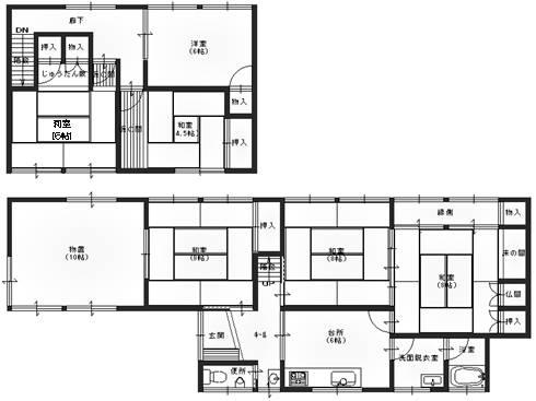 Floor plan. 24,800,000 yen, 6K, Land area 291.76 sq m , Building area 138.9 sq m