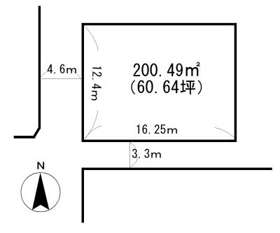 Compartment figure. Land price 15,460,000 yen, Land area 200.46 sq m