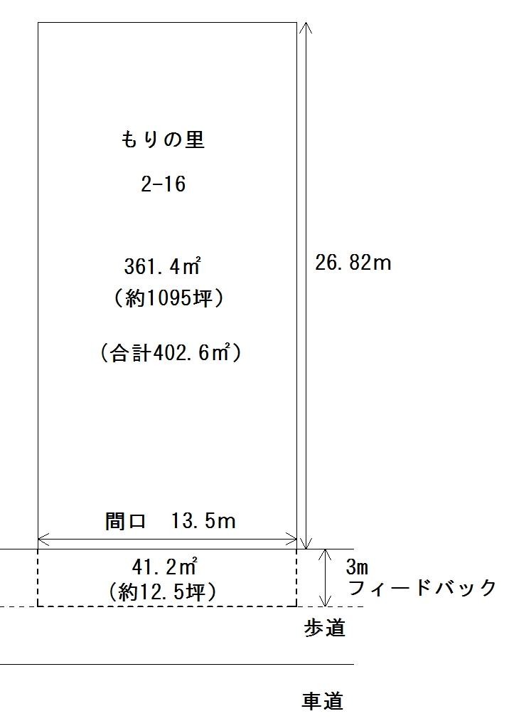 Compartment figure. Land price 36,540,000 yen, Land area 402.76 sq m