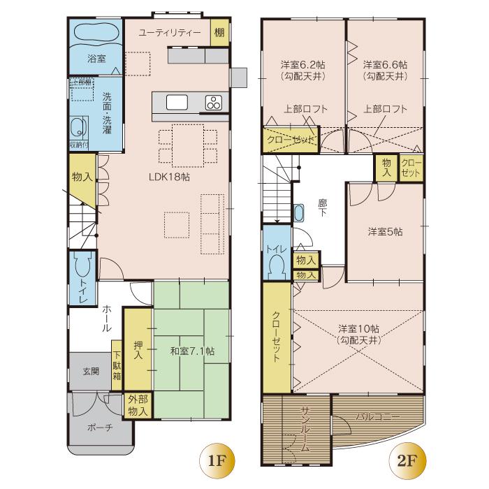 Floor plan. 23,300,000 yen, 5LDK, Land area 123.29 sq m , Building area 135.23 sq m