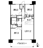 Floor: 3LDK, the area occupied: 71.2 sq m, Price: 22.7 million yen