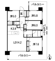 Floor: 4LDK, occupied area: 91.44 sq m, Price: 32.9 million yen