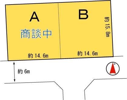 Compartment figure. Land price 22,850,000 yen, Land area 232 sq m