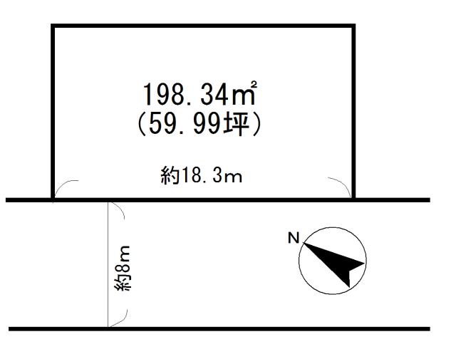 Compartment figure. Land price 14.5 million yen, Land area 198.34 sq m