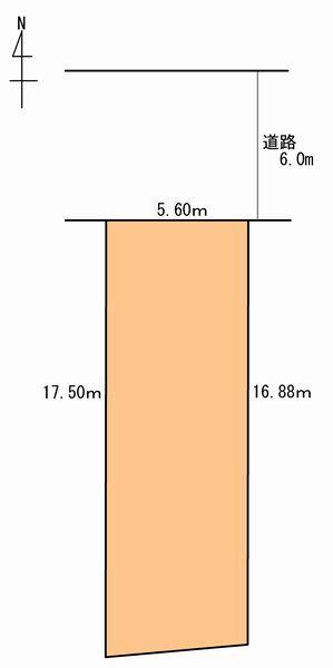 Compartment figure. Land price 8.71 million yen, Land area 97.61 sq m