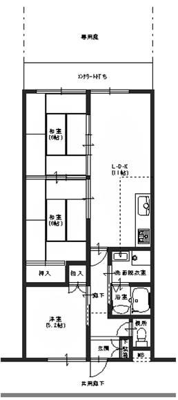 Floor plan. 3LDK, Price 7.9 million yen, Occupied area 60.26 sq m