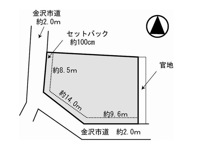 Compartment figure. Land price 4.2 million yen, It is a land area 254.35 sq m southwest corner lot. 