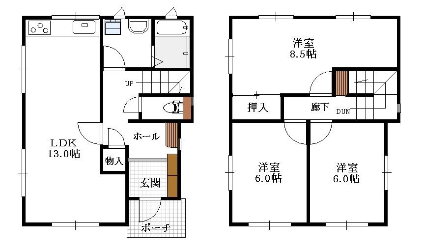 Floor plan. 14.8 million yen, 3LDK, Land area 140 sq m , Building area 81.11 sq m