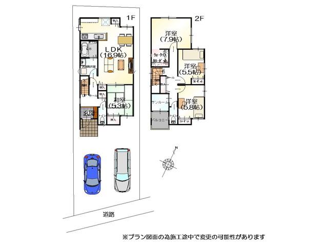 Floor plan. 23,430,000 yen, 4LDK, Land area 140.48 sq m , Low carbon residential building area 107.99 sq m Ordinance quasi-fireproof! Eco-house specification of peace of mind.