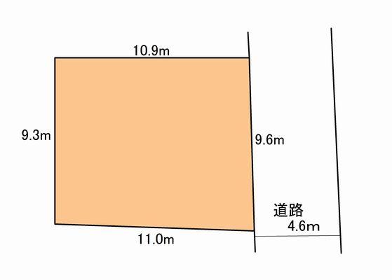 Compartment figure. Land price 6.08 million yen, Land area 105.78 sq m GENERAL law view