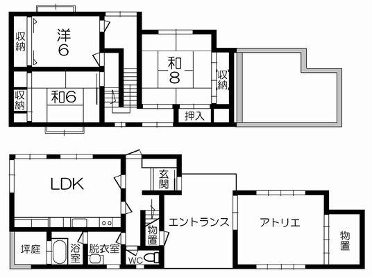 Floor plan. 20 million yen, 4LDK, Land area 222.57 sq m , Building area 110.96 sq m