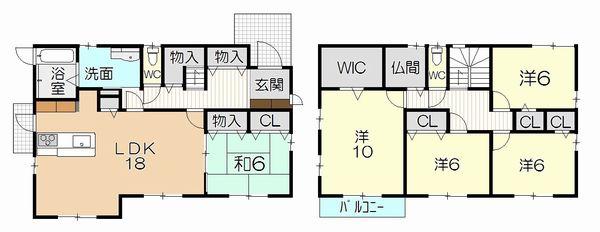 Floor plan. 24,900,000 yen, 5LDK, Land area 317.2 sq m , Building area 142.91 sq m