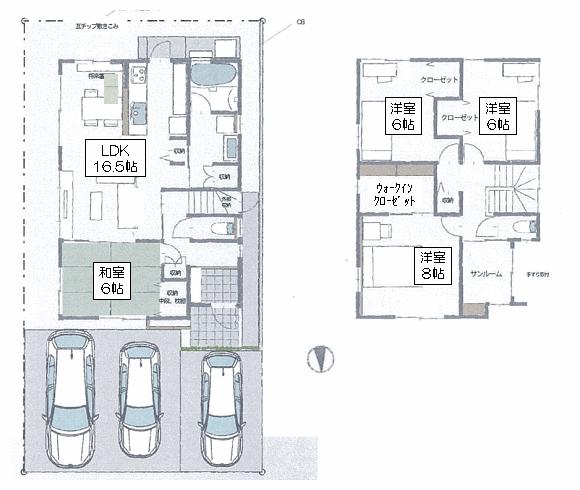 Floor plan. 23,960,000 yen, 4LDK, Land area 135.01 sq m , Building area 114.91 sq m