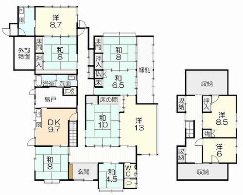 Floor plan. 22,400,000 yen, 10DK, Land area 744.02 sq m , Building area 257.52 sq m