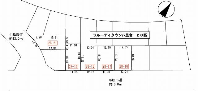 Compartment figure. Land price 3.99 million yen, Land area 220.88 sq m