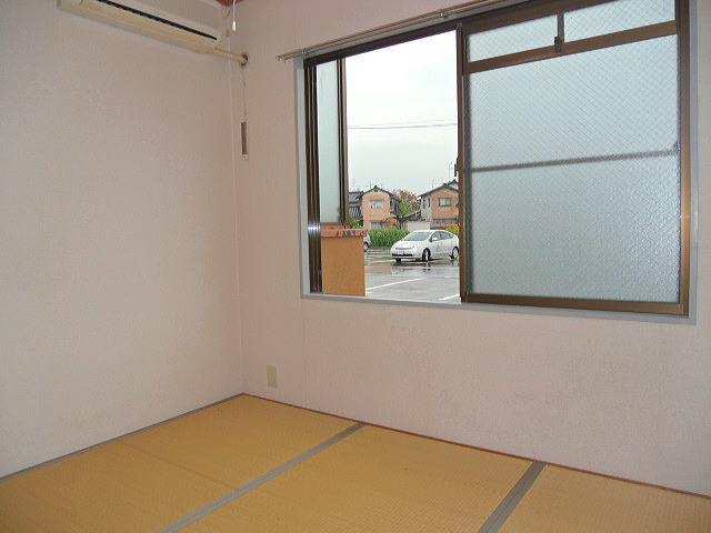 Living and room. The window faces the southeast of the parking lot.