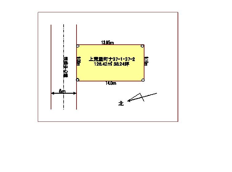 Compartment figure. Land price 1.35 million yen, Land area 127 sq m land construction
