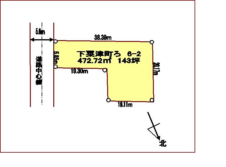 Compartment figure. Land price 6.43 million yen, Land area 472.73 sq m land construction