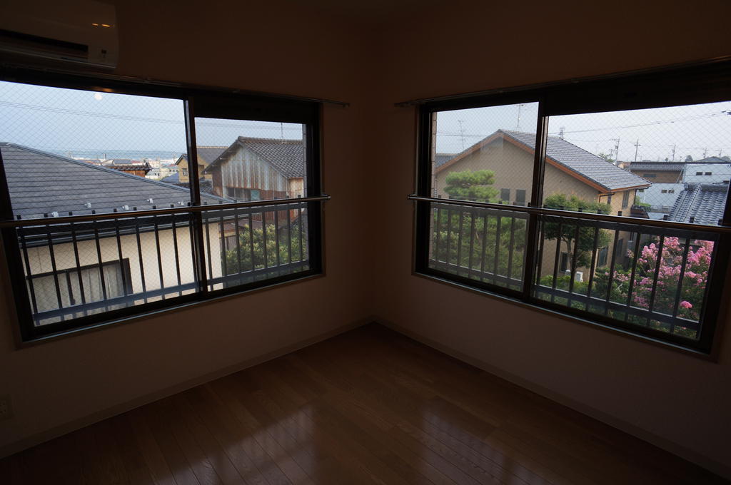 Living and room. View from the third floor Around detached two-storey