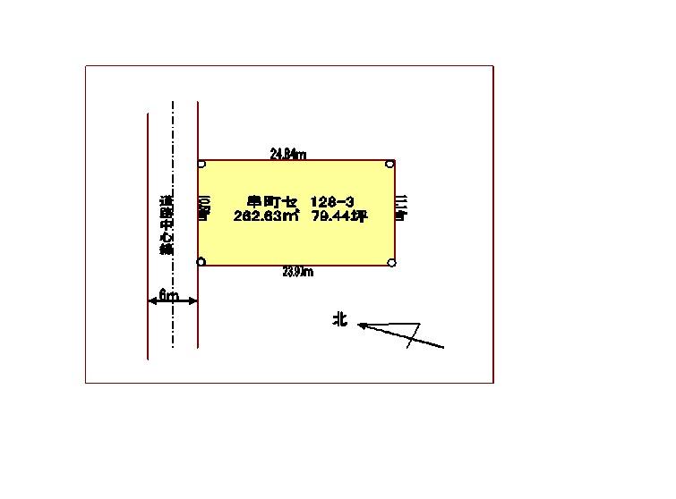 Compartment figure. Land price 9.53 million yen, Land area 262.63 sq m