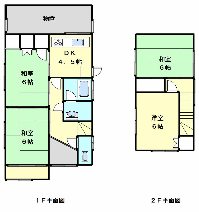 Floor plan. 4 million yen, 4DK, Land area 141.75 sq m , Building area 73.69 sq m