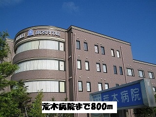 Hospital. 800m until Araki hospital (hospital)