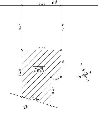 Compartment figure. Land price 8.43 million yen, Land area 214.17 sq m