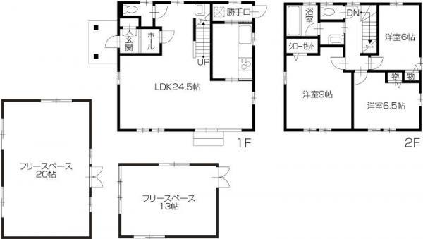 Floor plan. 16,980,000 yen, 3LDK, Land area 287.16 sq m , Building area 106.68 sq m