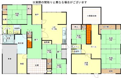 Floor plan. 17.8 million yen, 7LDK + S (storeroom), Land area 238 sq m , Building area 225.65 sq m