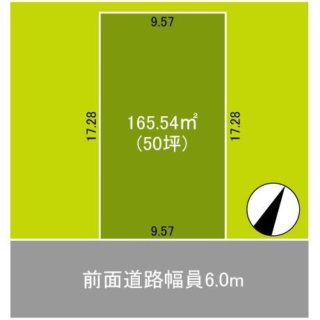 Compartment figure. Land price 11,882,000 yen, Land area 165.36 sq m