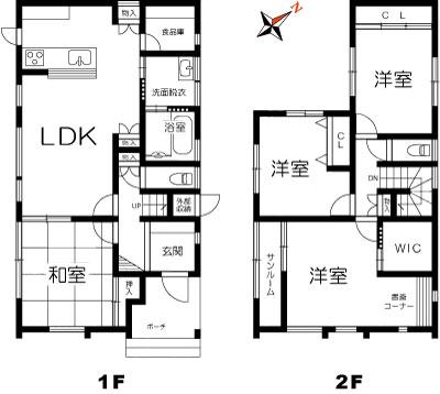 Floor plan. 26,800,000 yen, 4LDK, Land area 158.23 sq m , Building area 111.81 sq m