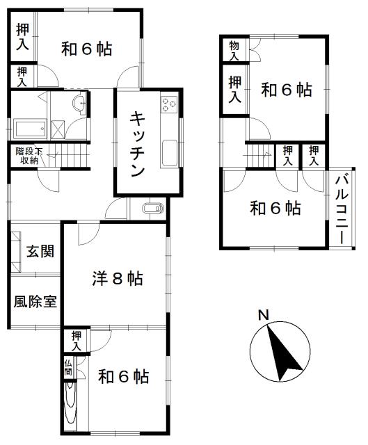 Floor plan. 11.6 million yen, 5K, Land area 158.35 sq m , Building area 95.75 sq m