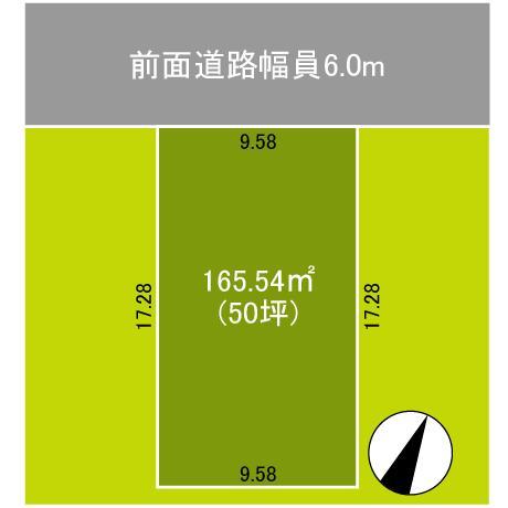 Compartment figure. Land price 11,159,000 yen, Land area 165.54 sq m