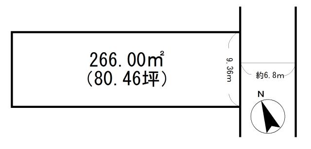 Compartment figure. Land price 17.7 million yen, Land area 266 sq m