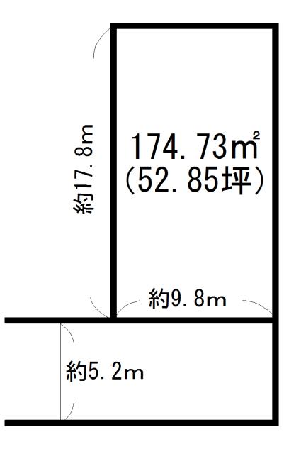 Compartment figure. Land price 11.5 million yen, Land area 174.73 sq m