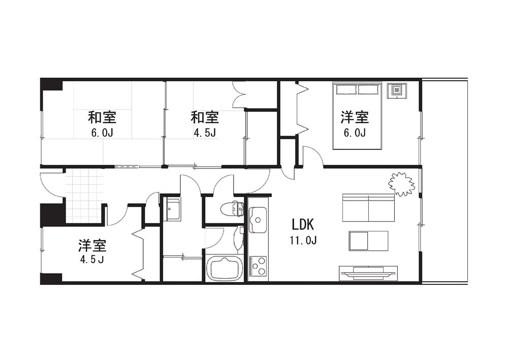 Floor plan. 4LDK, Price 8.7 million yen, Occupied area 70.72 sq m