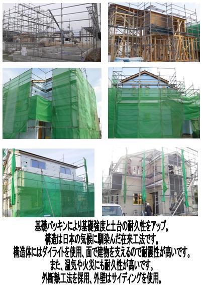 Other. For cold climates: the specification, The Company has adopted the external insulation construction method in the standard. Of course, the inner insulation ・ Under the floor, There is also a heat-insulating material in the ceiling. Structure ・ Complete listing visit Allowed. 