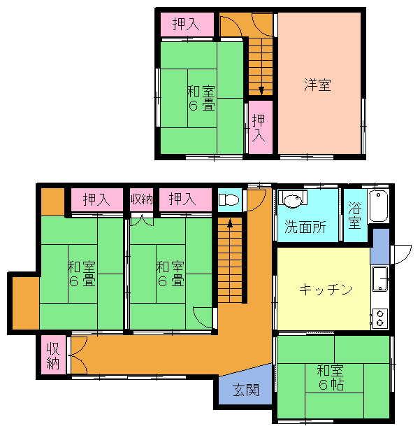 Floor plan. 8 million yen, 5DK, Land area 259.69 sq m , Building area 100.34 sq m floor plan