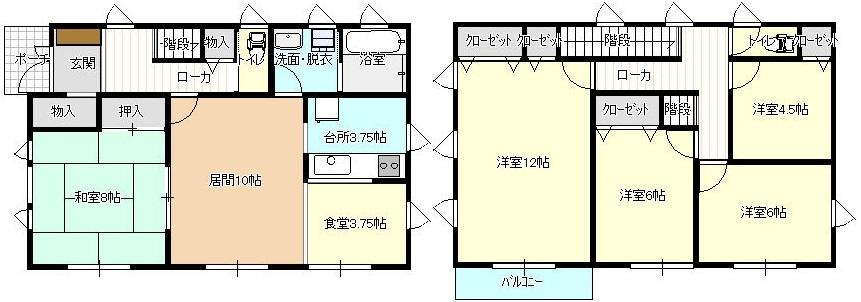 Floor plan. 24,800,000 yen, 5LDK, Land area 200.09 sq m , It is taken between securing the building area 126.69 sq m without waste breadth