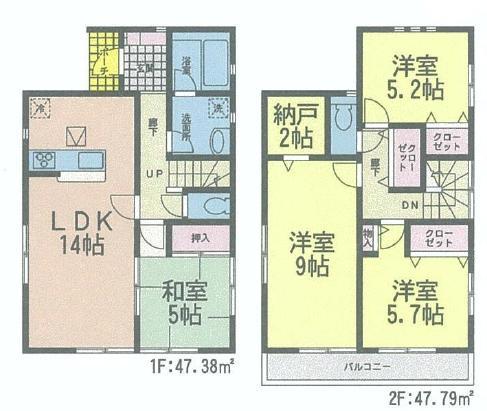 Floor plan. 20.8 million yen, 4LDK + S (storeroom), Land area 167.73 sq m , It is a building area of ​​95.17 sq m warranty fulfillment method is applied Property. Guarantee is not an insurance company, The Company has adopted all the properties of the deposit money system by the Legal Affairs Bureau. Please feel free to contact us because there detailed documentation. 