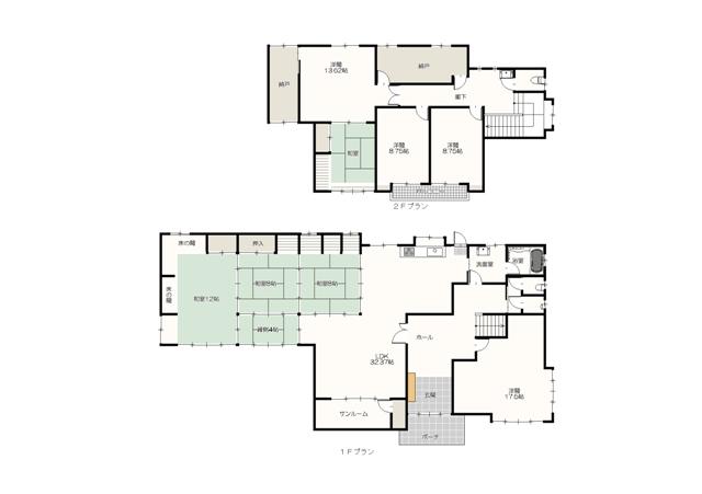 Floor plan. 42 million yen, 6LDK + 2S (storeroom), Land area 5,217.3 sq m , Building area 1,009.09 sq m - Home Floor Plans