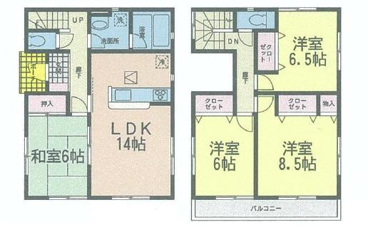 Floor plan. 22,800,000 yen, 4LDK, Land area 145.54 sq m , Tsuzukiai of the building area 96.39 sq m and spacious Japanese-style room is usability physician if there are small baby and is a floor plan of reputation. First, The specification building once please visit. 
