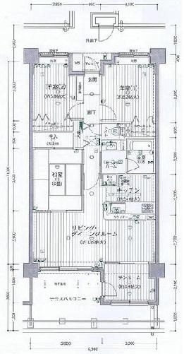Floor plan. 3LDK, Price 21 million yen, Occupied area 82.44 sq m , Balcony area 13.92 sq m built shallow 3LDK