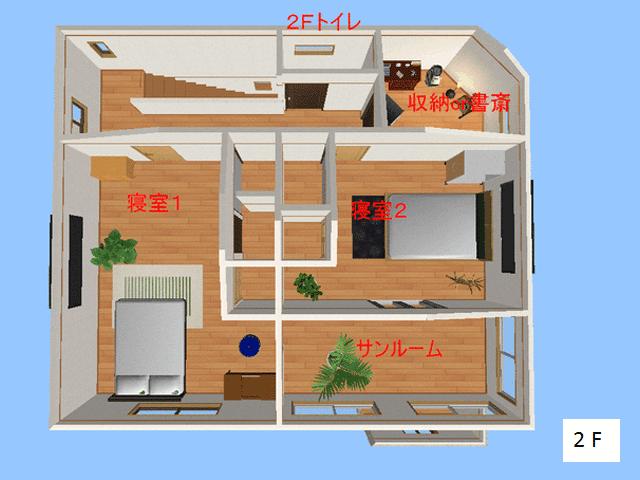 Floor plan. 14.8 million yen, 2LDK + S (storeroom), Land area 180.38 sq m , Building area 127.7 sq m ● is a plan view of a the image of state of the room. (2F)