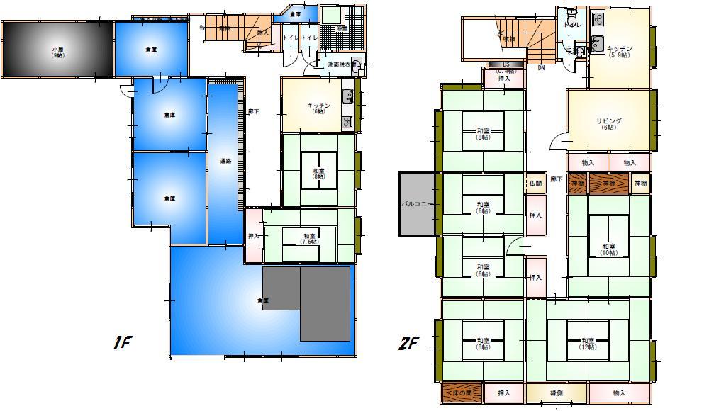 Floor plan. 36 million yen, 9DK, Land area 662.47 sq m , Building area 310.65 sq m