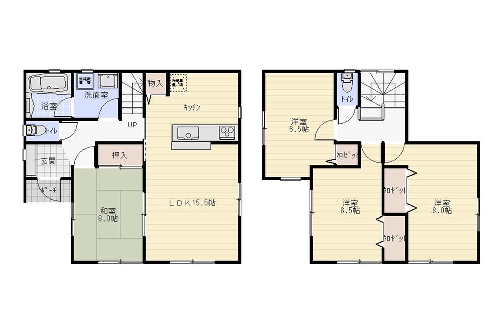 Floor plan. 17,900,000 yen, 4LDK, Land area 176.09 sq m , Building area 97.2 sq m 4 Building plan view