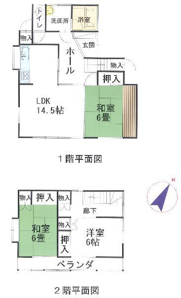 Floor plan. 16,850,000 yen, 3LDK, Land area 153.43 sq m , Building area 91.08 sq m currently under renovation
