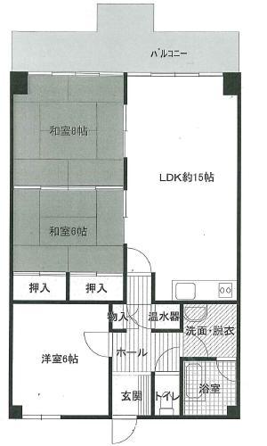 Floor plan. 3LDK, Price 6.9 million yen, Occupied area 77.76 sq m , Balcony area 13.02 sq m