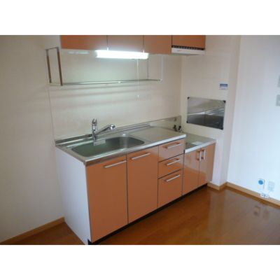 Kitchen. It is with water purifier in the large kitchen.