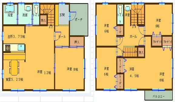 Floor plan. 29,800,000 yen, 4LDK, Land area 188.49 sq m , Building area 140.77 sq m